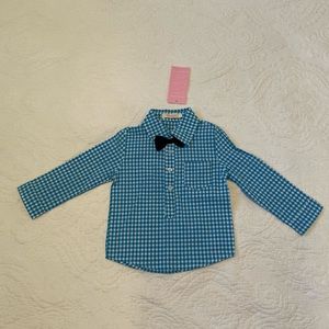 Checkered Bowtie Button-Up 18 mth